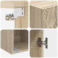 Produktbild för Skåpset 2 pcs Sonoma-ek 33 x 34,5 x 90 cm Konstruerat trä