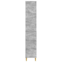 Produktbild för Skåpset 2 pcs Betonggrå 33 x 34,5 x 90 cm Konstruerat trä