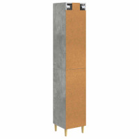 Produktbild för Skåpset 2 pcs Betonggrå 33 x 34,5 x 90 cm Konstruerat trä