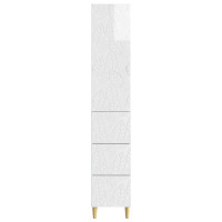 Produktbild för Skåpset 2 pcs Vit högglans 33 x 34,5 x 90 cm Konstruerat trä