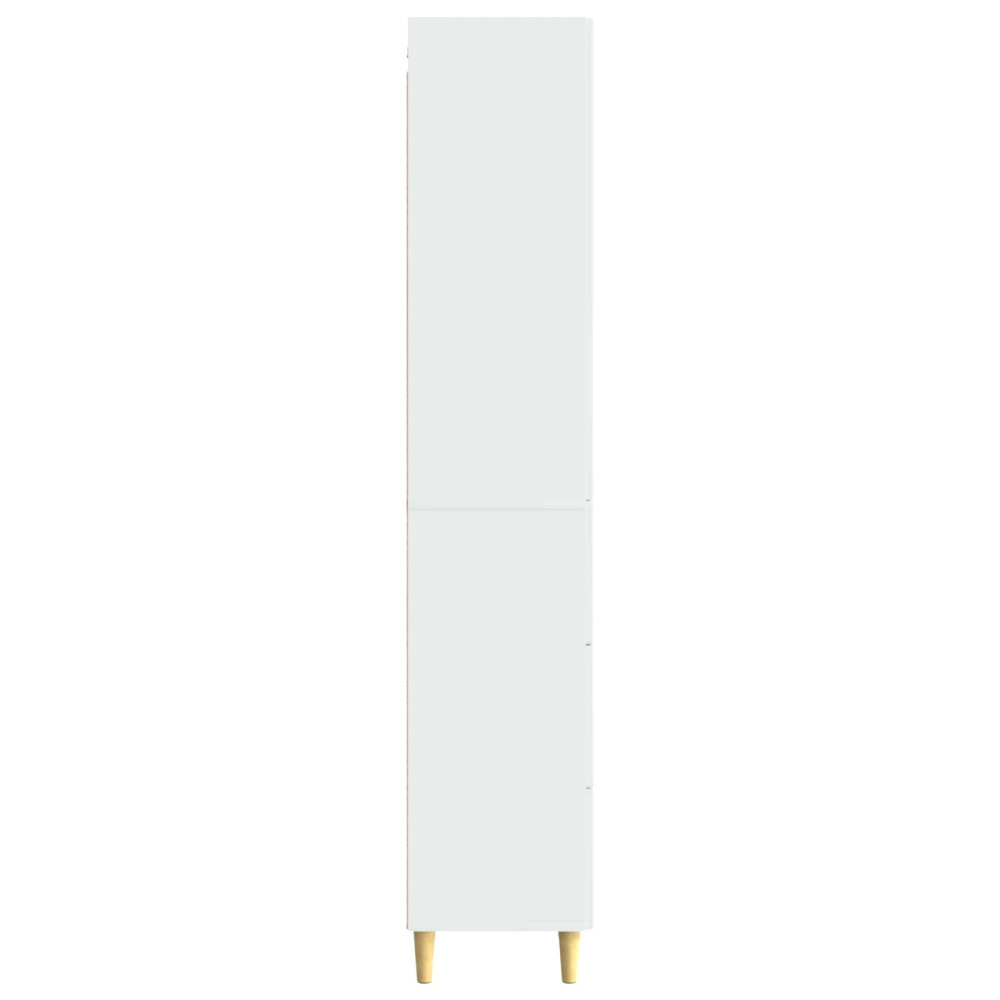 Produktbild för Skåpset 2 pcs Vit högglans 33 x 34,5 x 90 cm Konstruerat trä