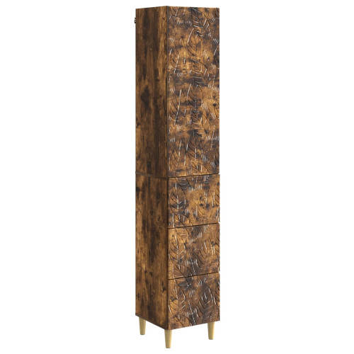 vidaXL Skåpset 2 pcs Rökt ek 33 x 34,5 x 90 cm Konstruerat trä