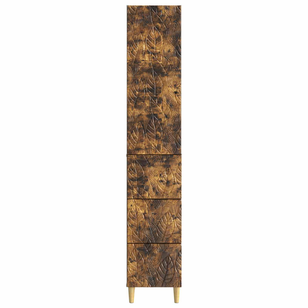 Produktbild för Skåpset 2 pcs Rökt ek 33 x 34,5 x 90 cm Konstruerat trä