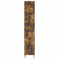 Produktbild för Skåpset 2 pcs Rökt ek 33 x 34,5 x 90 cm Konstruerat trä