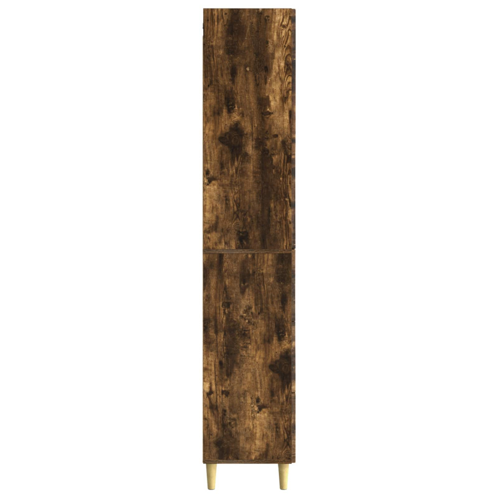 Produktbild för Skåpset 2 pcs Rökt ek 33 x 34,5 x 90 cm Konstruerat trä