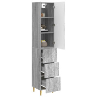 Produktbild för Skåpset 2 pcs Grå Sonoma 33 x 34,5 x 90 cm Konstruerat trä