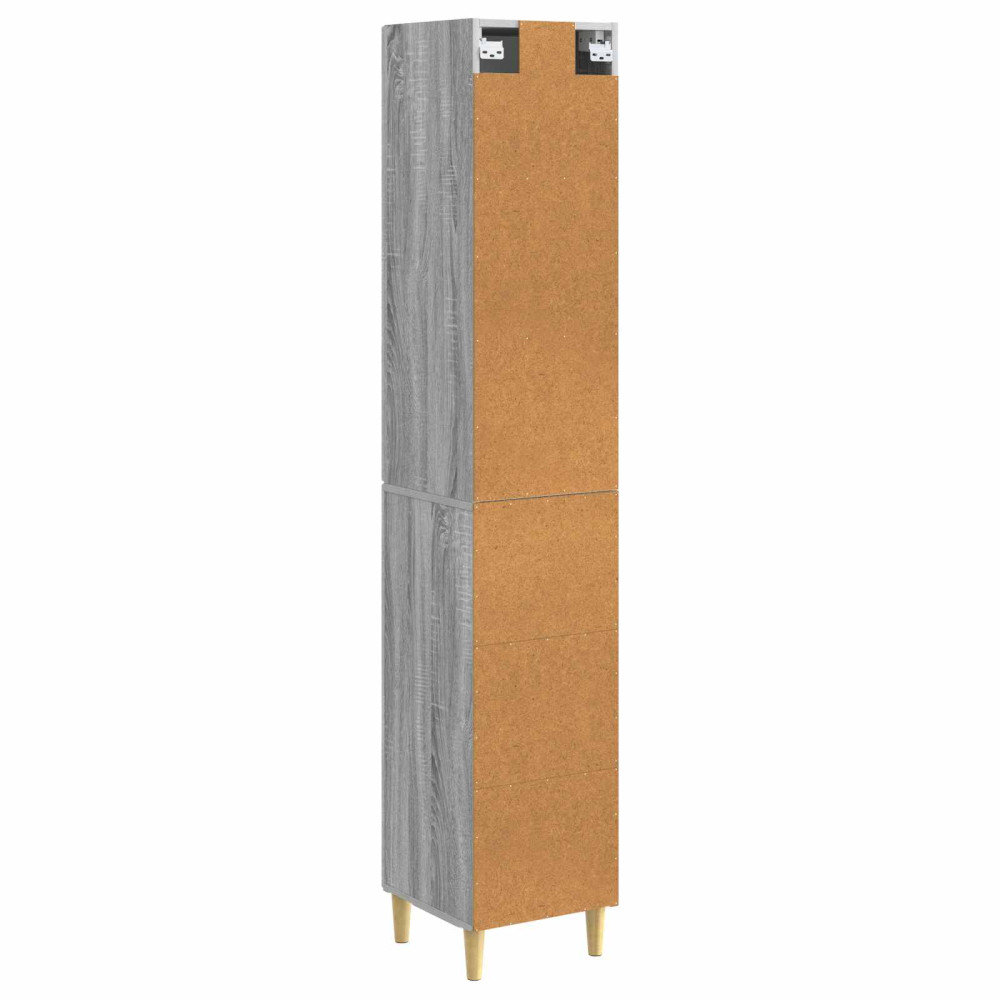 Produktbild för Skåpset 2 pcs Grå Sonoma 33 x 34,5 x 90 cm Konstruerat trä