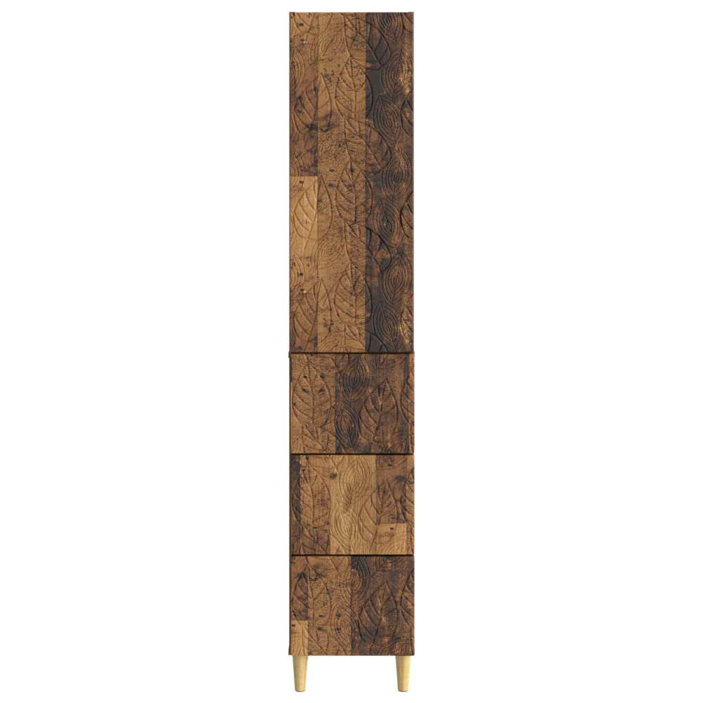 Produktbild för Skåpset 2 pcs Gammalt trä 33 x 34,5 x 90 cm Konstruerat trä