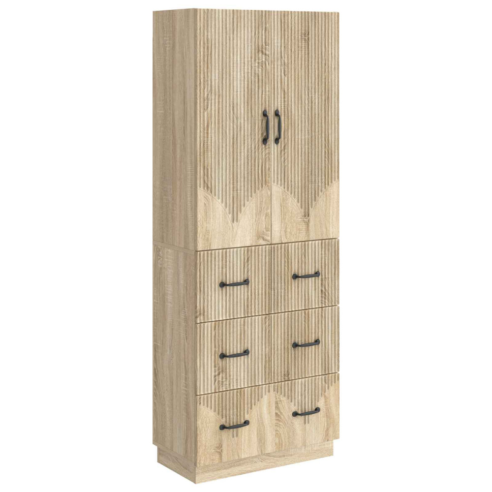 Produktbild för Skåpset 2 pcs Sonoma-ek 66 x 34,5 x 87 cm Konstruerat trä