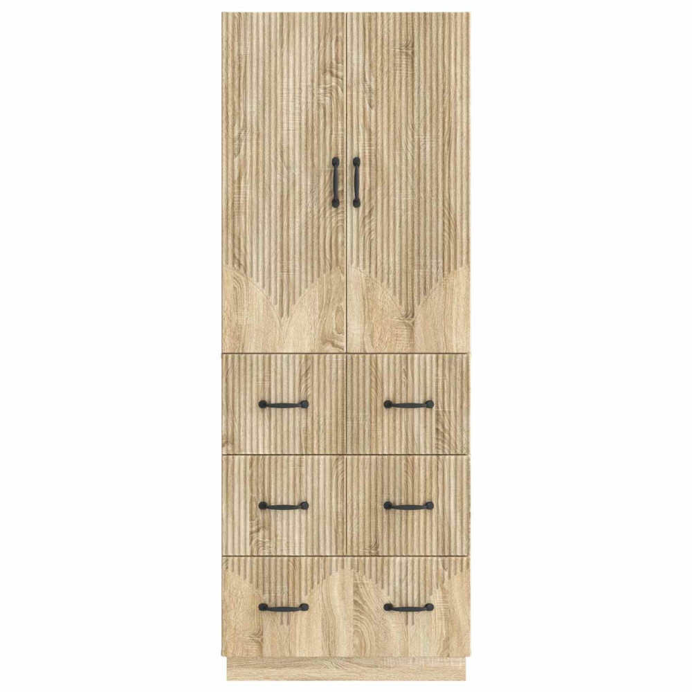 Produktbild för Skåpset 2 pcs Sonoma-ek 66 x 34,5 x 87 cm Konstruerat trä