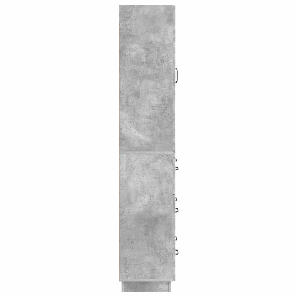 Produktbild för Skåpset 2 pcs Betonggrå 66 x 34,5 x 87 cm Konstruerat trä