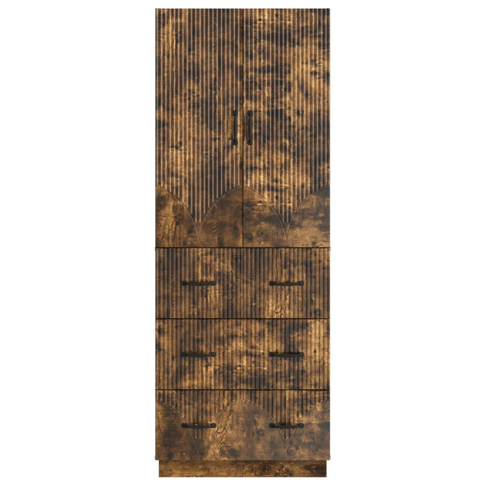 Produktbild för Skåpset 2 pcs Rökt ek 66 x 34,5 x 87 cm Konstruerat trä