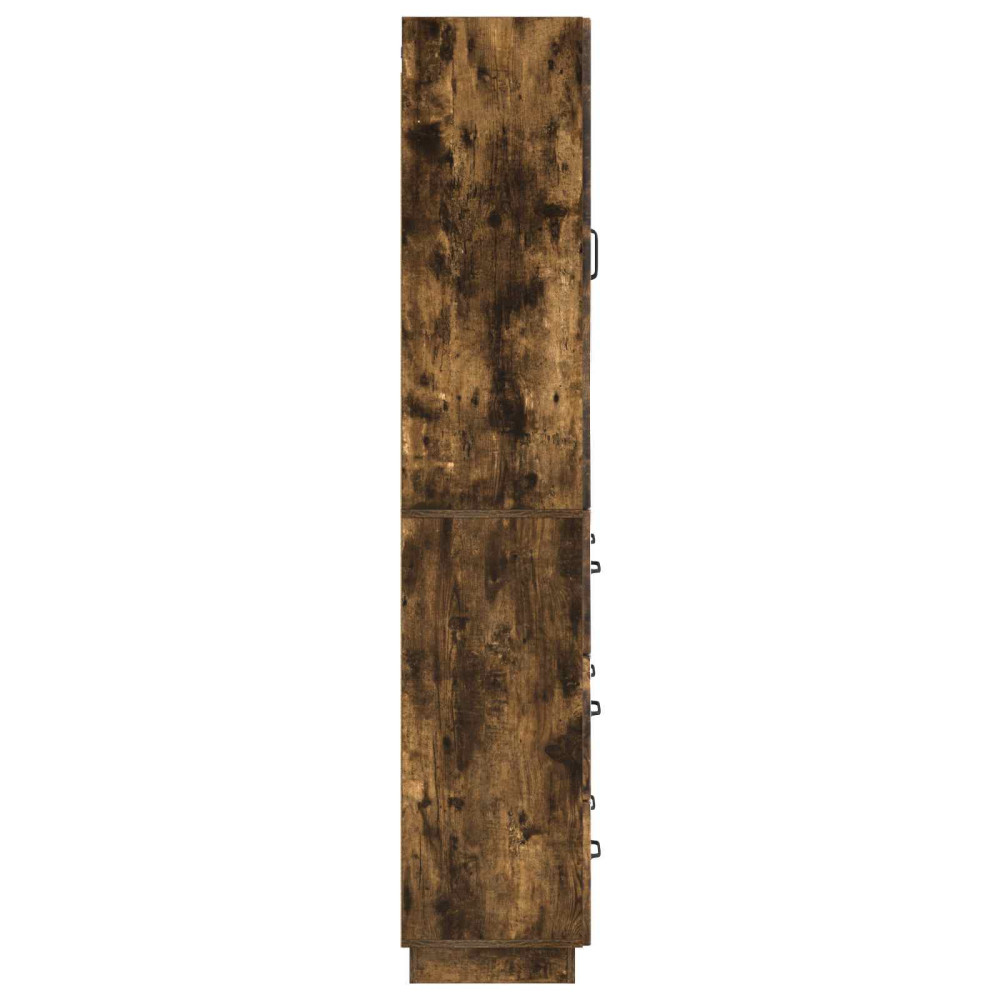 Produktbild för Skåpset 2 pcs Rökt ek 66 x 34,5 x 87 cm Konstruerat trä