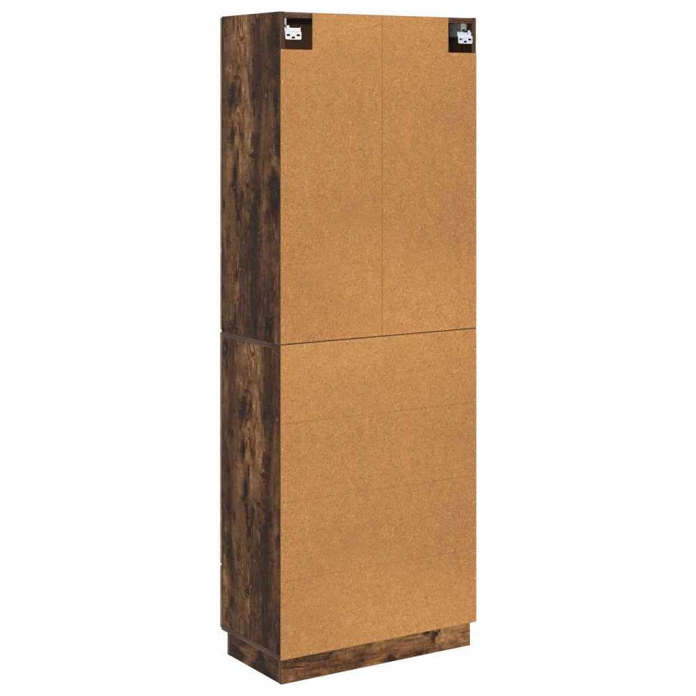 Produktbild för Skåpset 2 pcs Rökt ek 66 x 34,5 x 87 cm Konstruerat trä