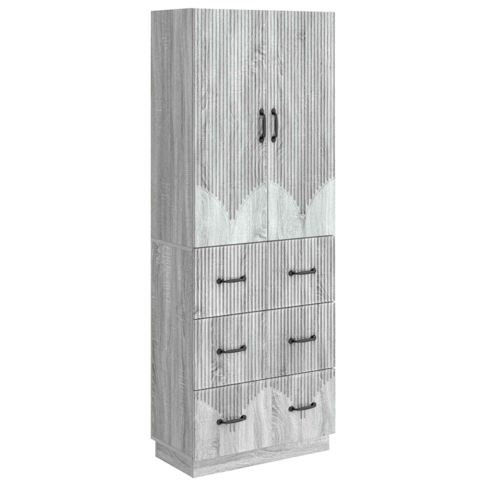 Produktbild för Skåpset 2 pcs Grå Sonoma 66 x 34,5 x 87 cm Konstruerat trä