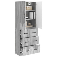 Produktbild för Skåpset 2 pcs Grå Sonoma 66 x 34,5 x 87 cm Konstruerat trä