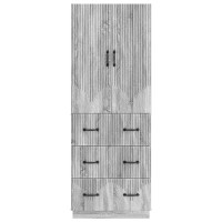 Produktbild för Skåpset 2 pcs Grå Sonoma 66 x 34,5 x 87 cm Konstruerat trä