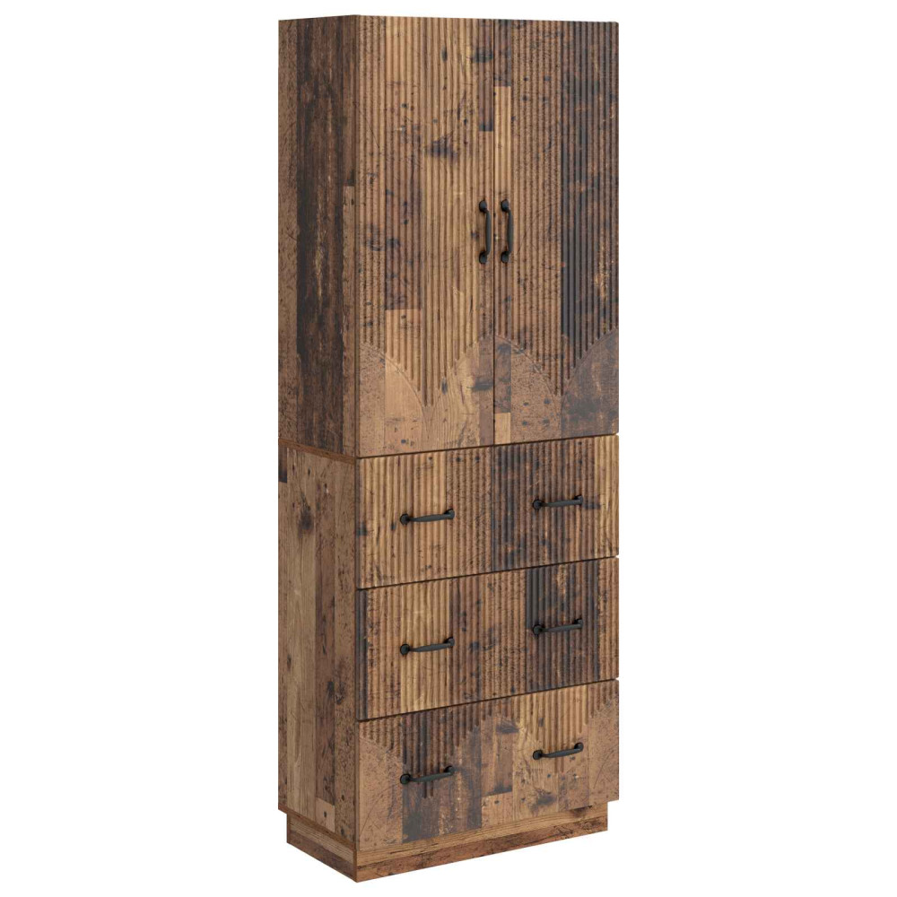 Produktbild för Skåpset 2 pcs Gammalt trä 66 x 34,5 x 87 cm Konstruerat trä