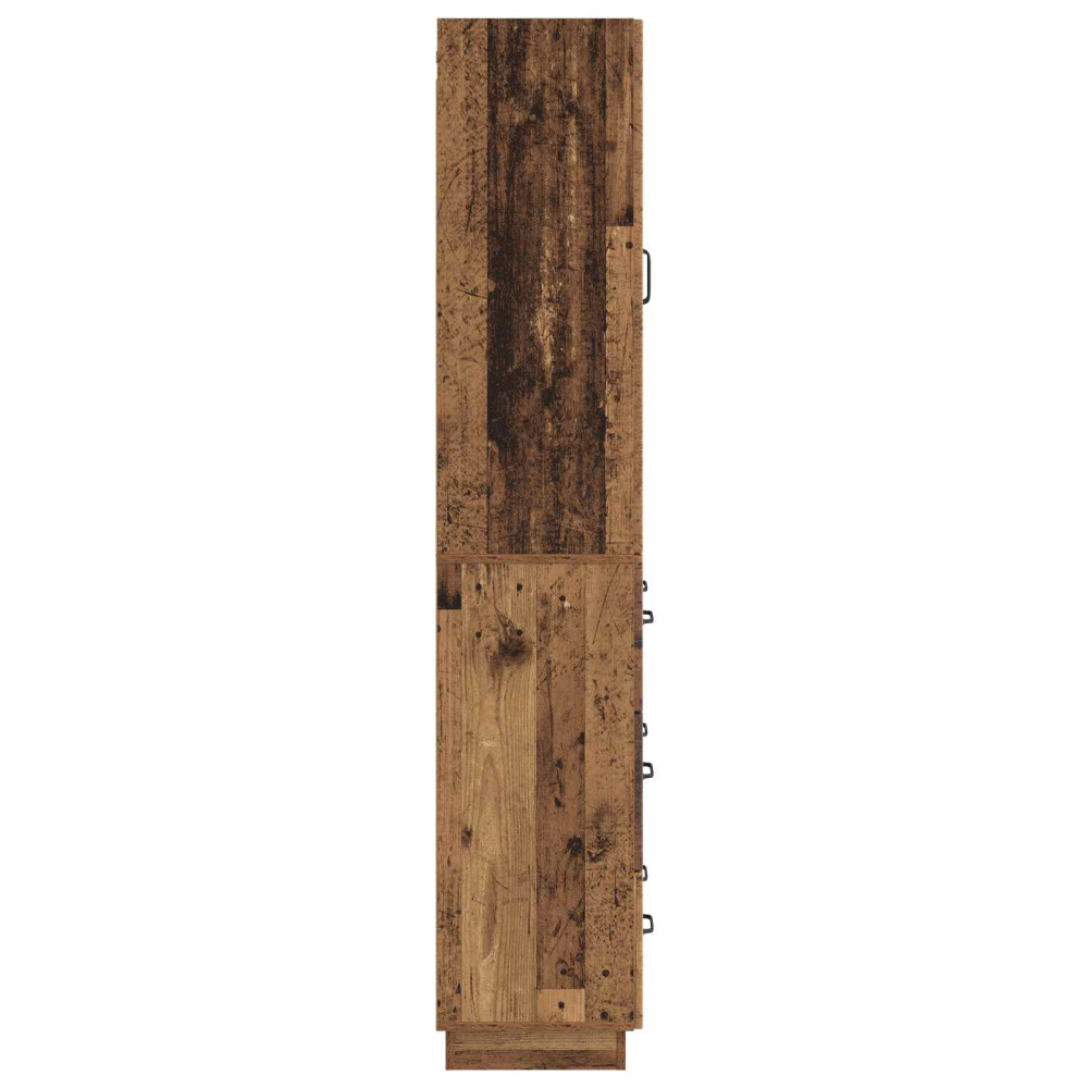 Produktbild för Skåpset 2 pcs Gammalt trä 66 x 34,5 x 87 cm Konstruerat trä