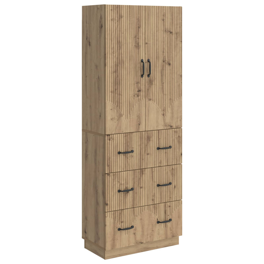 Produktbild för Skåpset 2 pcs Artisan-ek 66 x 34,5 x 87 cm Konstruerat trä