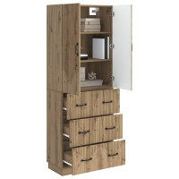Produktbild för Skåpset 2 pcs Artisan-ek 66 x 34,5 x 87 cm Konstruerat trä