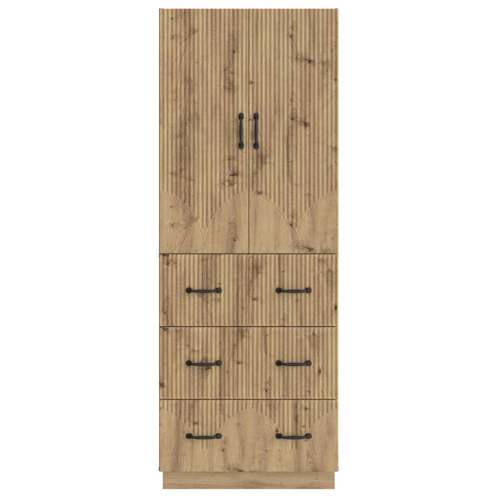 Produktbild för Skåpset 2 pcs Artisan-ek 66 x 34,5 x 87 cm Konstruerat trä