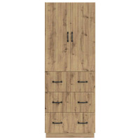 Produktbild för Skåpset 2 pcs Artisan-ek 66 x 34,5 x 87 cm Konstruerat trä