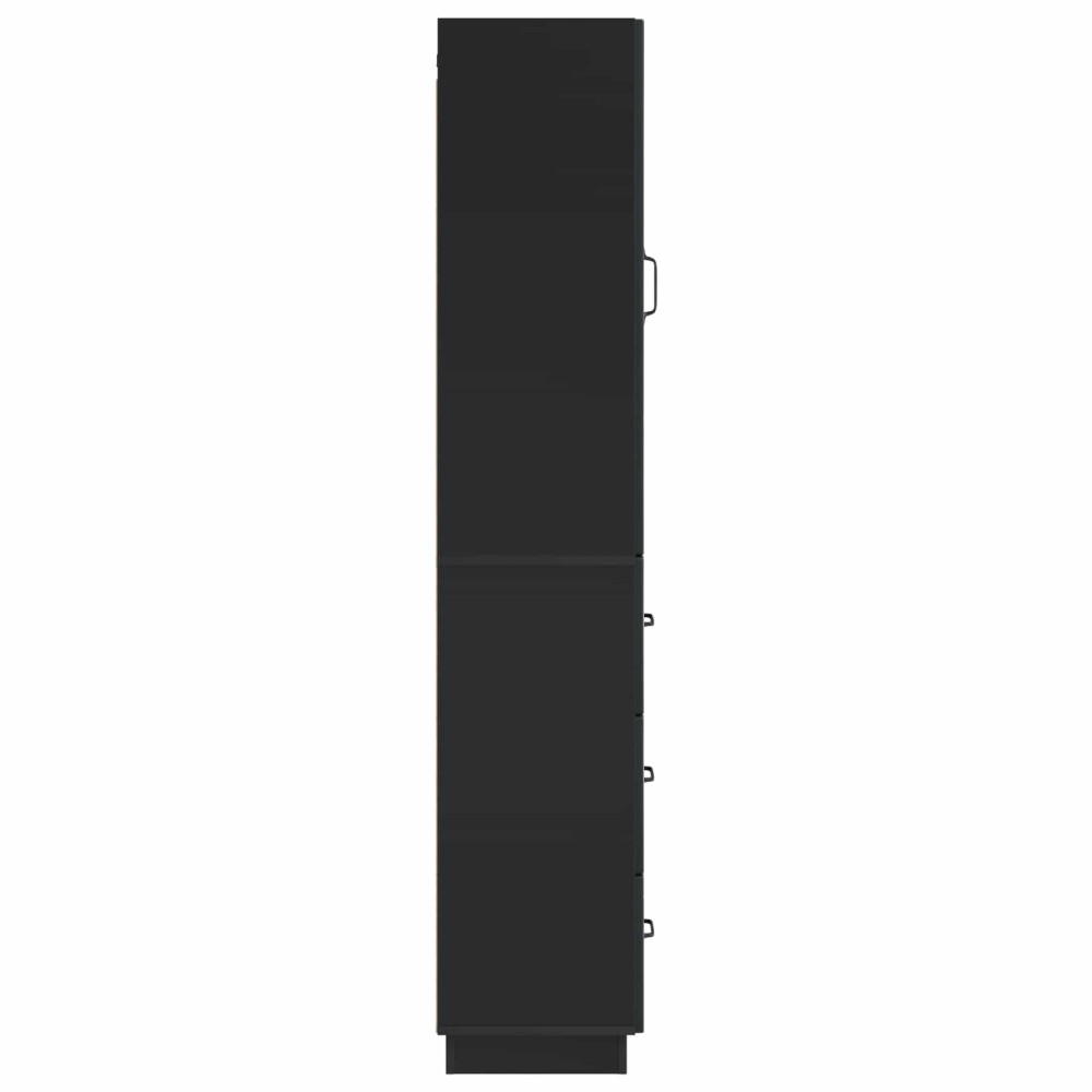 Produktbild för Skåpset 2 pcs Svart 33 x 34,5 x 87 cm Konstruerat trä
