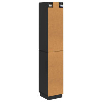 Produktbild för Skåpset 2 pcs Svart 33 x 34,5 x 87 cm Konstruerat trä