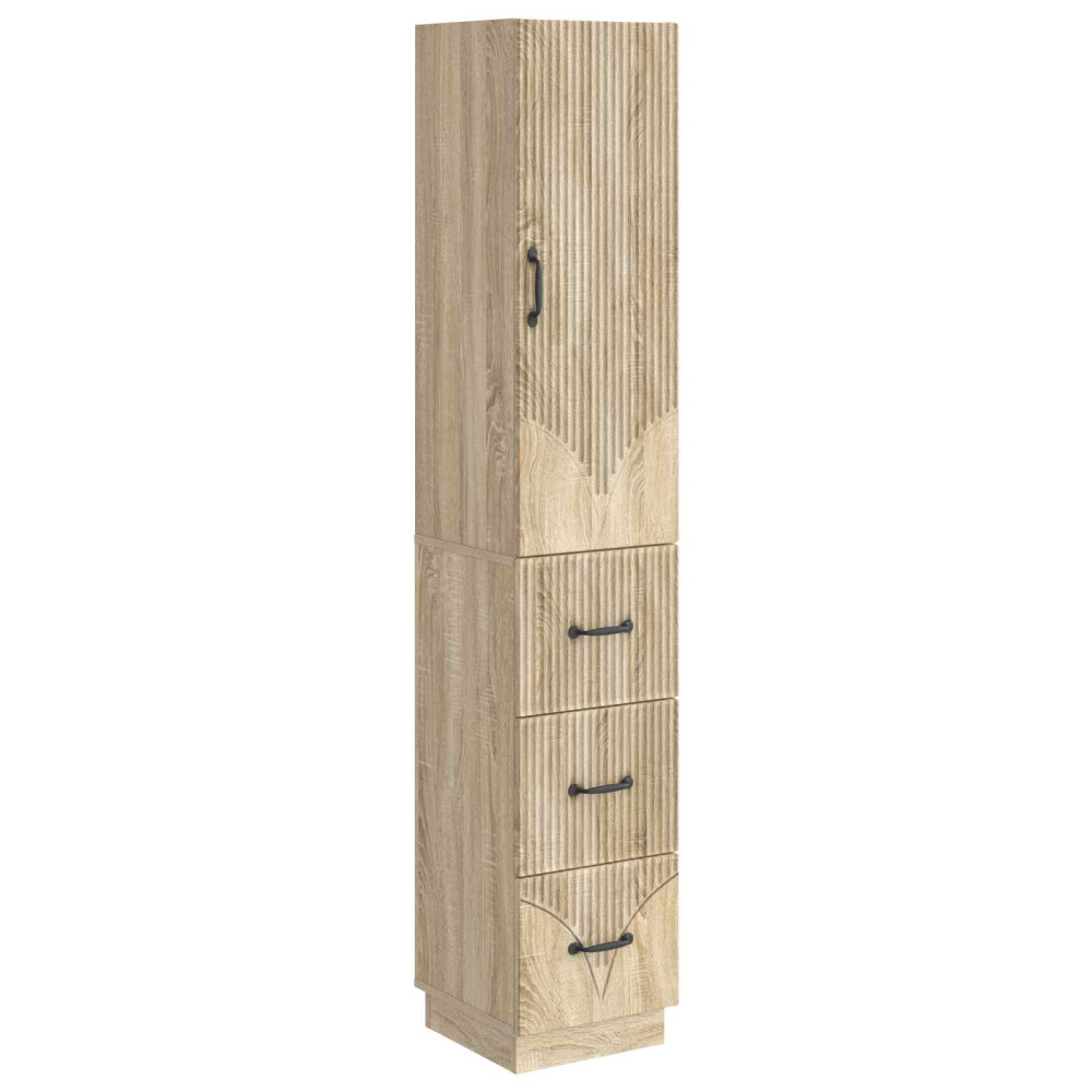 Produktbild för Skåpset 2 pcs Sonoma-ek 33 x 34,5 x 87 cm Konstruerat trä