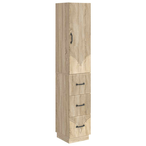 vidaXL Skåpset 2 pcs Sonoma-ek 33 x 34,5 x 87 cm Konstruerat trä