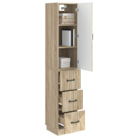 Produktbild för Skåpset 2 pcs Sonoma-ek 33 x 34,5 x 87 cm Konstruerat trä