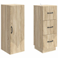 Produktbild för Skåpset 2 pcs Sonoma-ek 33 x 34,5 x 87 cm Konstruerat trä