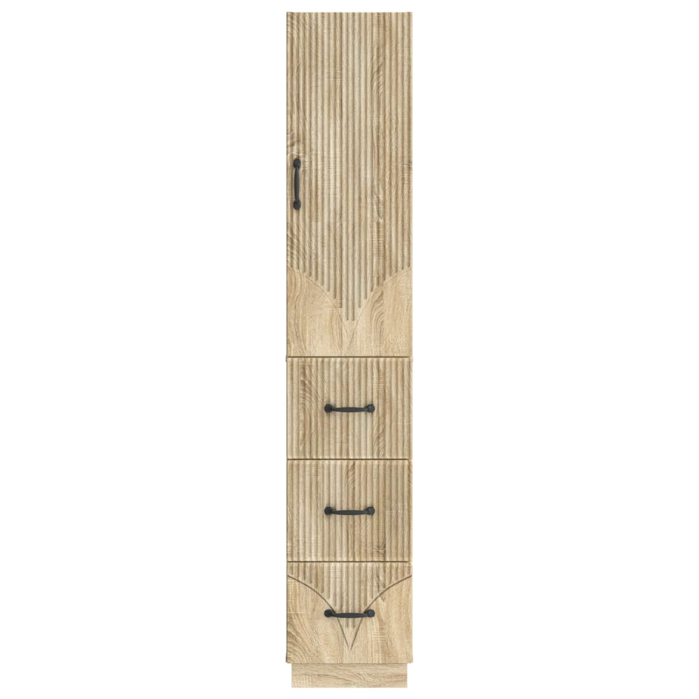 Produktbild för Skåpset 2 pcs Sonoma-ek 33 x 34,5 x 87 cm Konstruerat trä