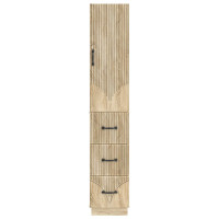 Produktbild för Skåpset 2 pcs Sonoma-ek 33 x 34,5 x 87 cm Konstruerat trä