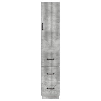 Produktbild för Skåpset 2 pcs Betonggrå 33 x 34,5 x 87 cm Konstruerat trä