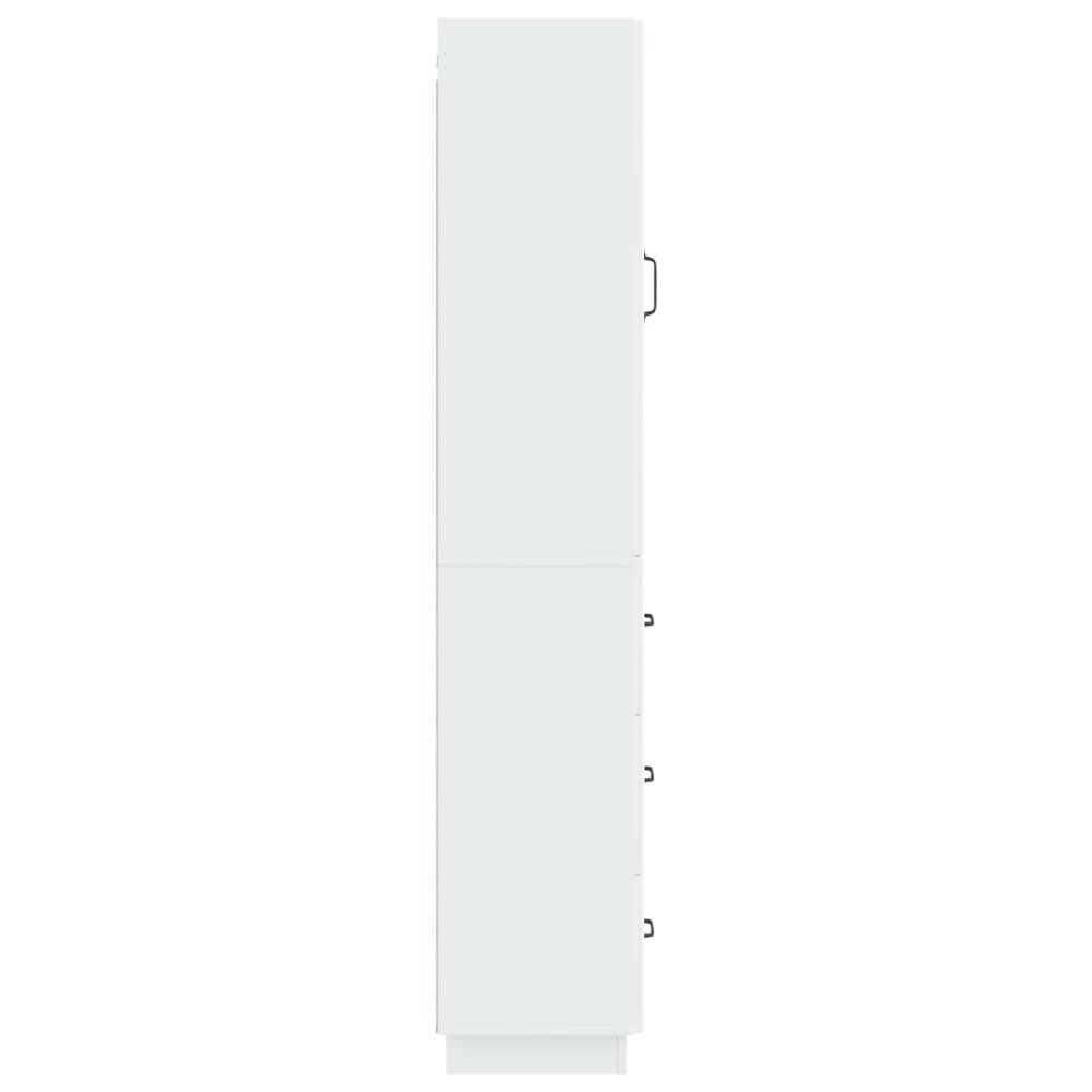 Produktbild för Skåpset 2 pcs Vit högglans 33 x 34,5 x 87 cm Konstruerat trä