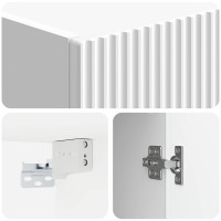 Produktbild för Skåpset 2 pcs Vit högglans 33 x 34,5 x 87 cm Konstruerat trä