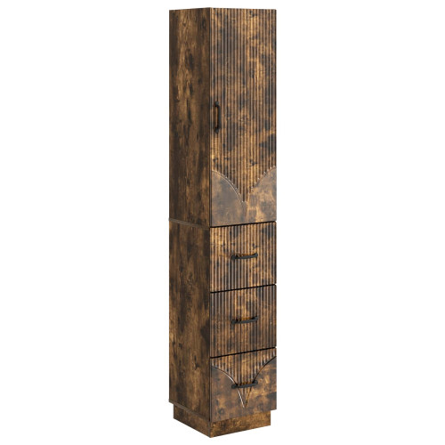 vidaXL Skåpset 2 pcs Rökt ek 33 x 34,5 x 87 cm Konstruerat trä