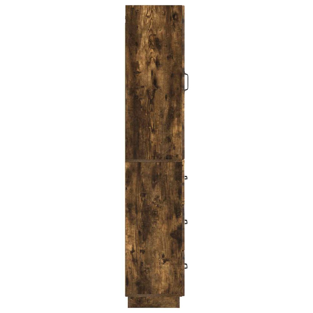 Produktbild för Skåpset 2 pcs Rökt ek 33 x 34,5 x 87 cm Konstruerat trä