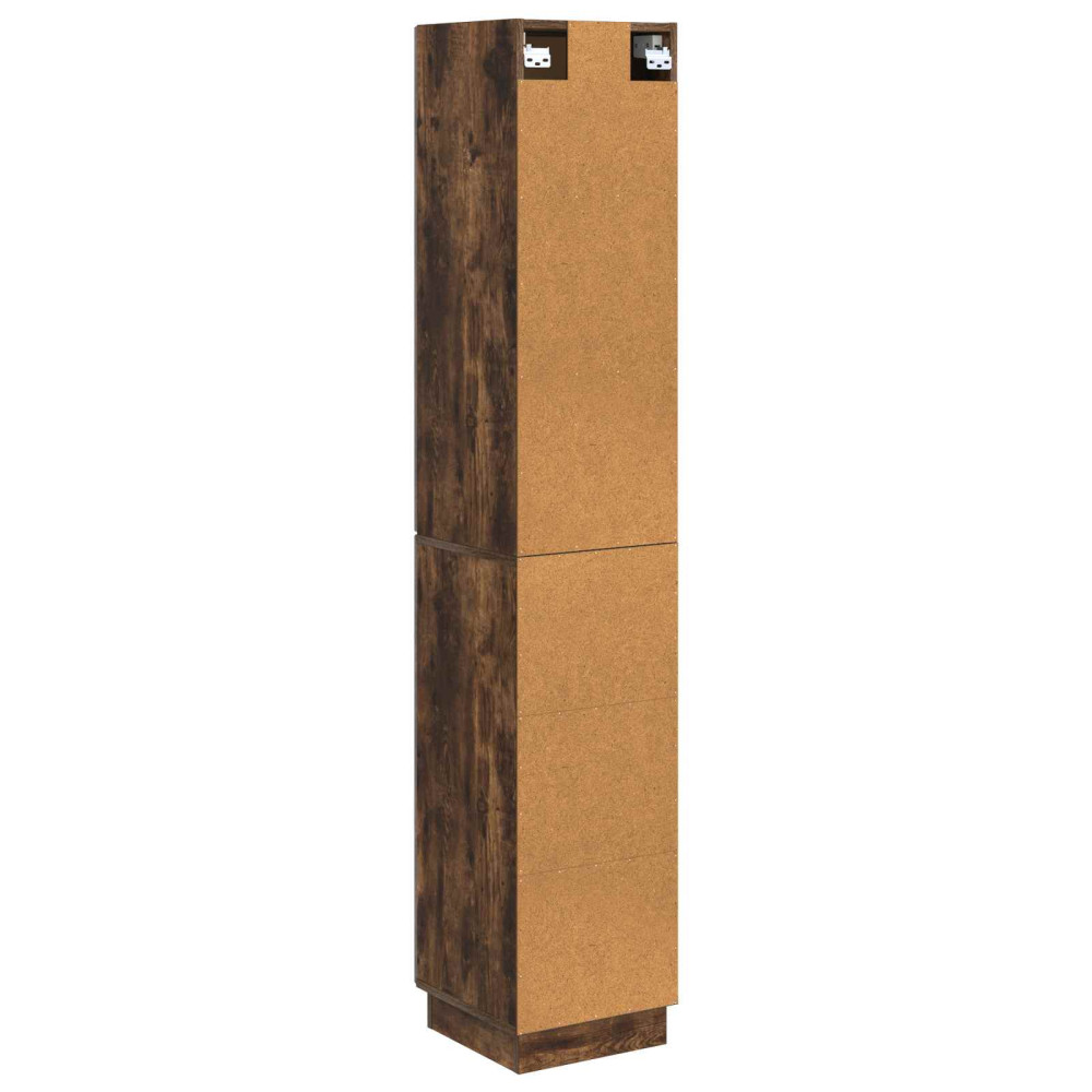 Produktbild för Skåpset 2 pcs Rökt ek 33 x 34,5 x 87 cm Konstruerat trä