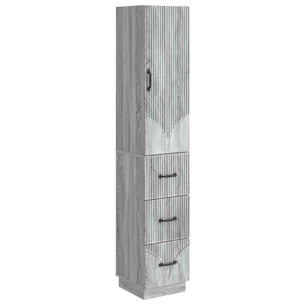 Produktbild för Skåpset 2 pcs Grå Sonoma 33 x 34,5 x 87 cm Konstruerat trä