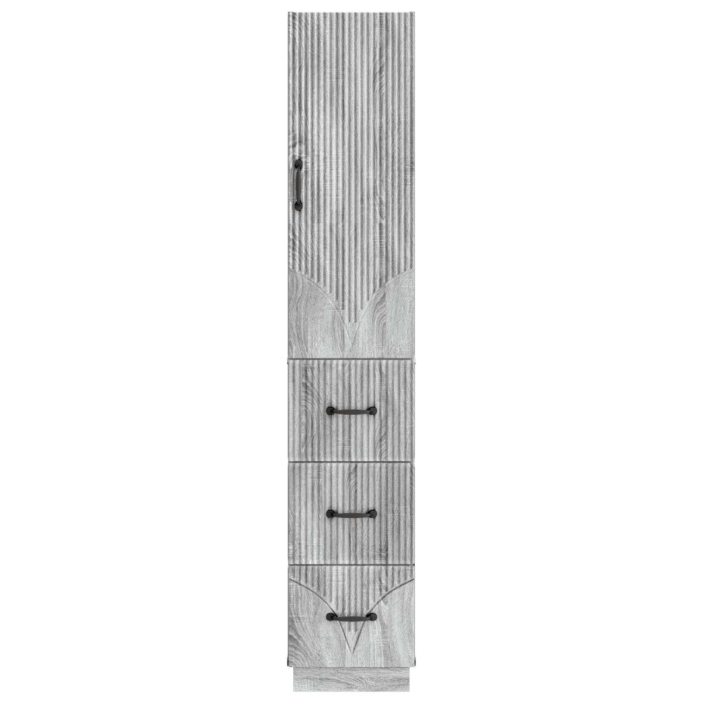 Produktbild för Skåpset 2 pcs Grå Sonoma 33 x 34,5 x 87 cm Konstruerat trä