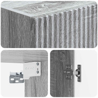 Produktbild för Skåpset 2 pcs Grå Sonoma 33 x 34,5 x 87 cm Konstruerat trä