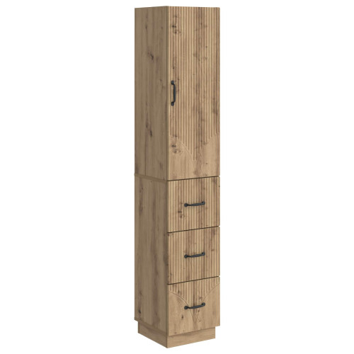 vidaXL Skåpset 2 pcs Artisan-ek 33 x 34,5 x 87 cm Konstruerat trä