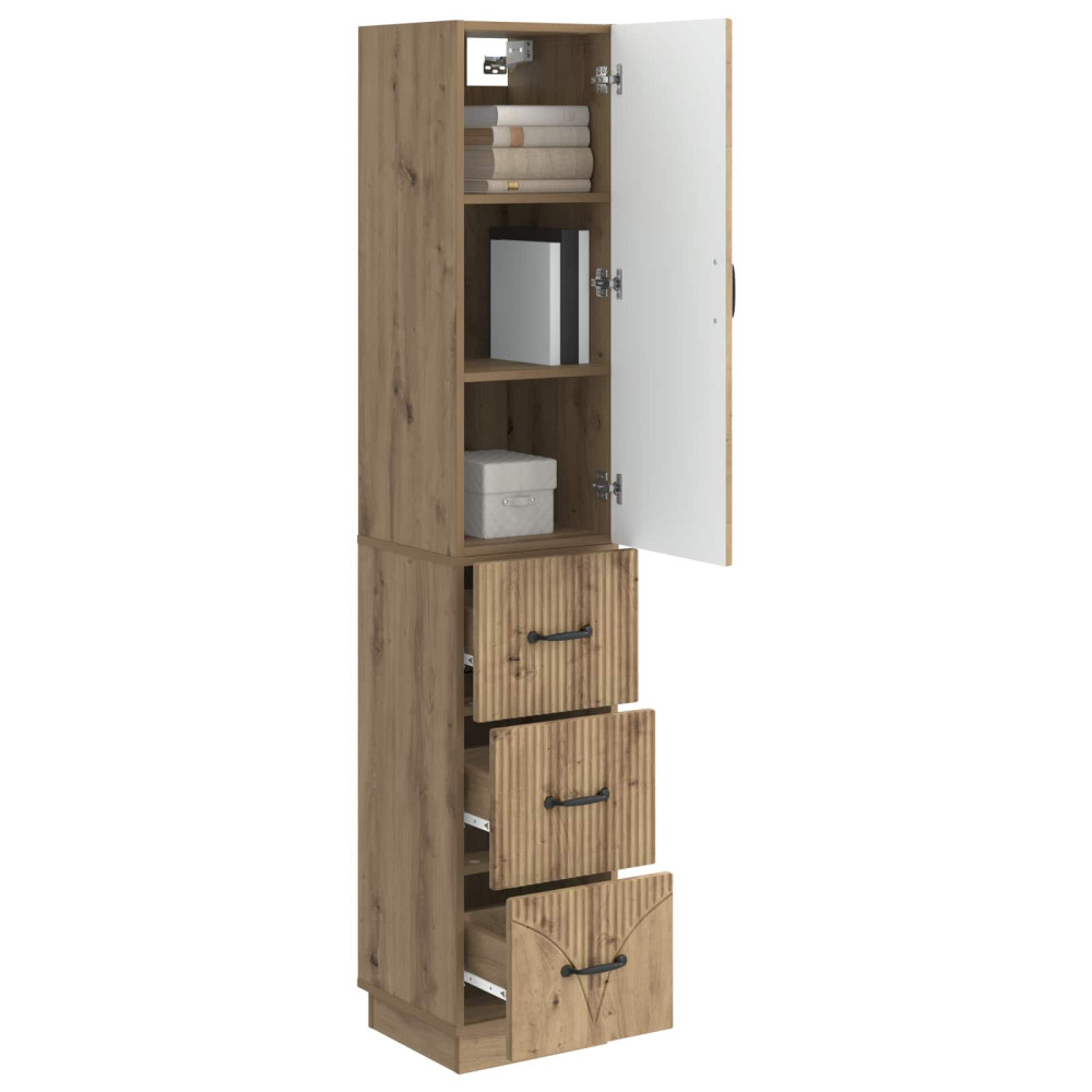 Produktbild för Skåpset 2 pcs Artisan-ek 33 x 34,5 x 87 cm Konstruerat trä