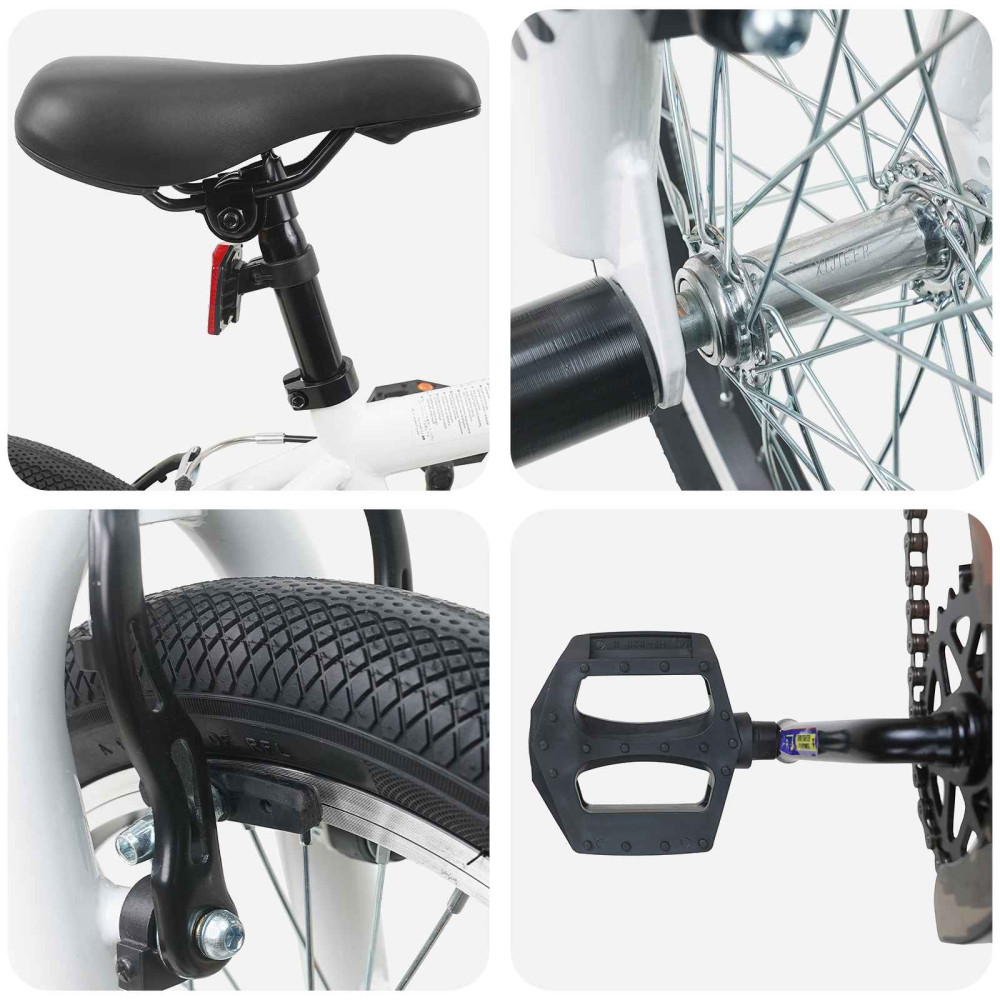 Produktbild för BMX Cykel 20 Tum för över 9 år gamla Vit