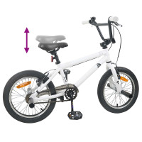 Produktbild för BMX Cykel 20 Tum för över 9 år gamla Vit