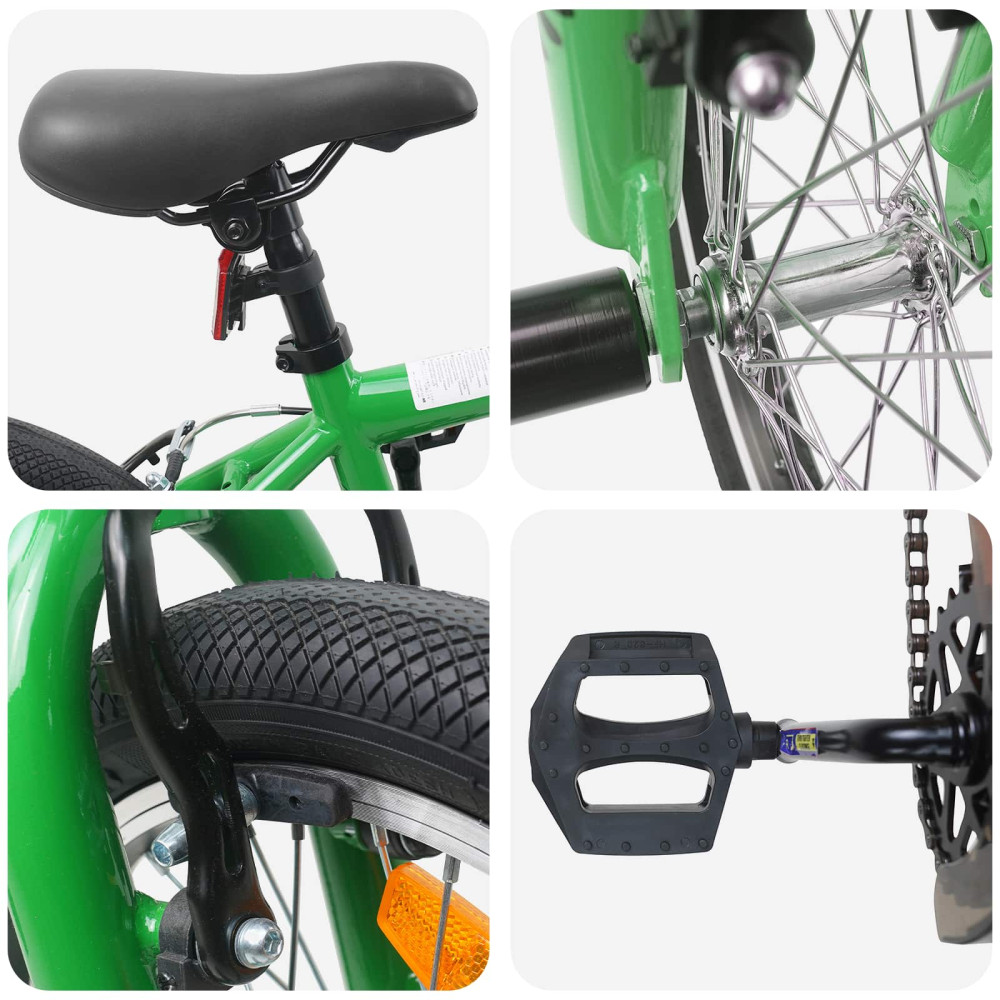 Produktbild för BMX Cykel 20 Tum för över 9 år gamla Grön