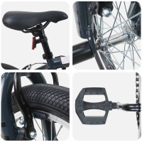 Produktbild för BMX Cykel 16 Tum för 5-8 år gammal Mörkgrå